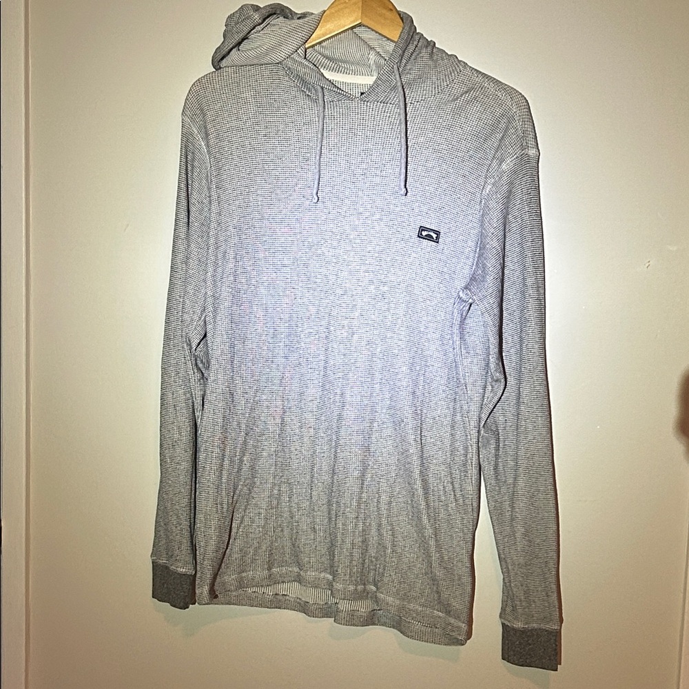 Billabong Light Gray Hooded Sweatshirt Thermal men’s large